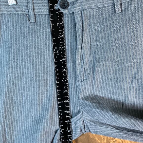 Banana Republic Mens Pants Blue Pinstripe Slim Tapered Fit Stretch 32x30 - Picture 7 of 11